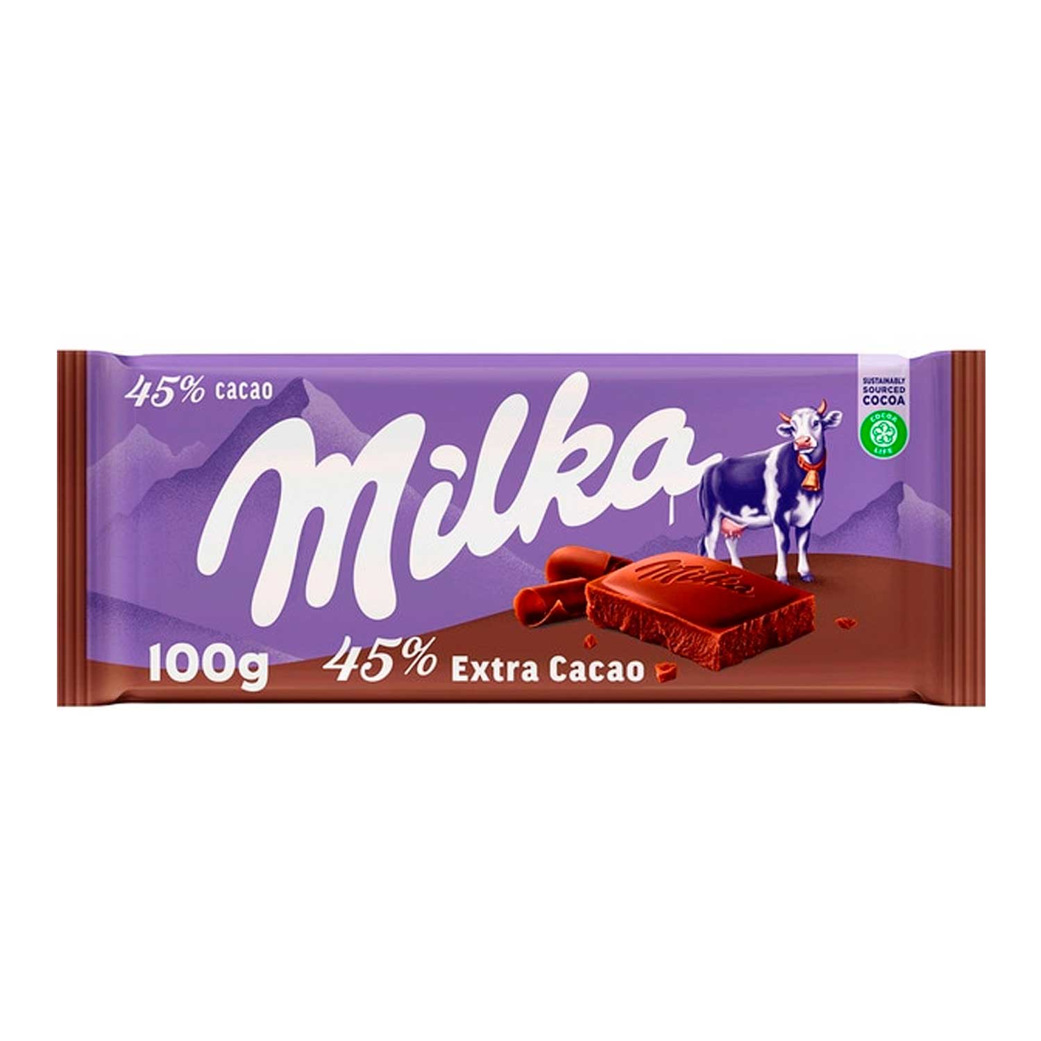 Chocolate Milka 45% Extra Cacao. 100 gr