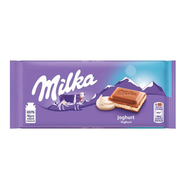 Chocolate Milka Relleno con Yogur. 100 gr