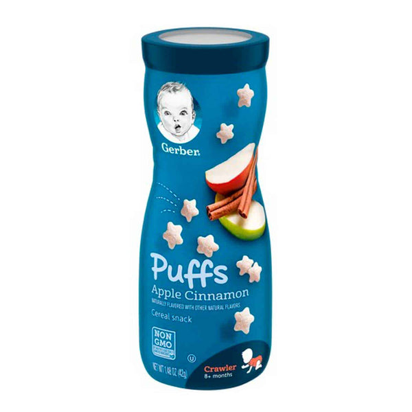 Galletas Puff Gerber Fresa y Manzanas. 42 gr