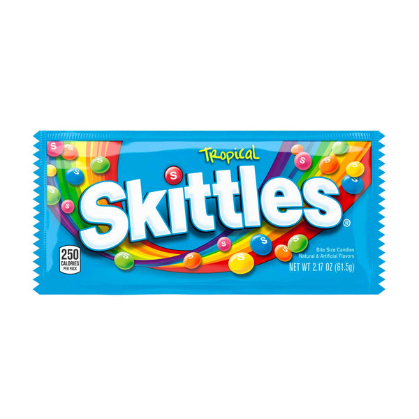 Caramelos Skittles Tropical. 61.5 gr