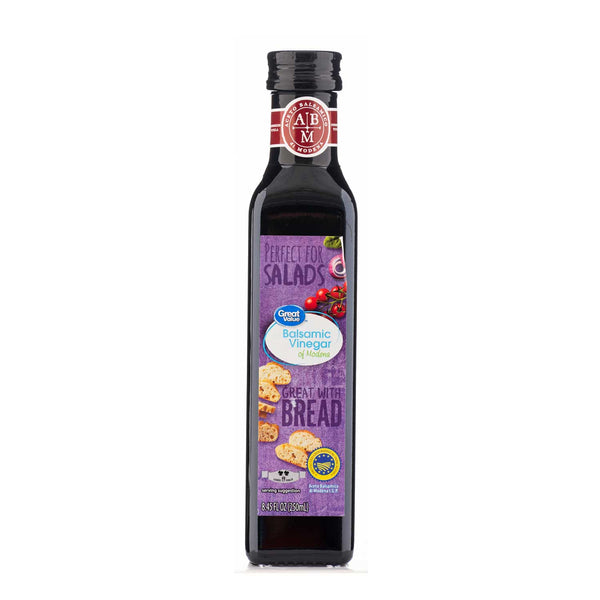 Vinagre Balsámico de Modena Great Value. 250 ml