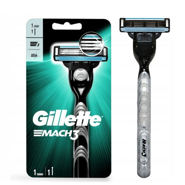 Afeitadora Gillete Mach 3 (reutilizable para cambio de cartucho)
